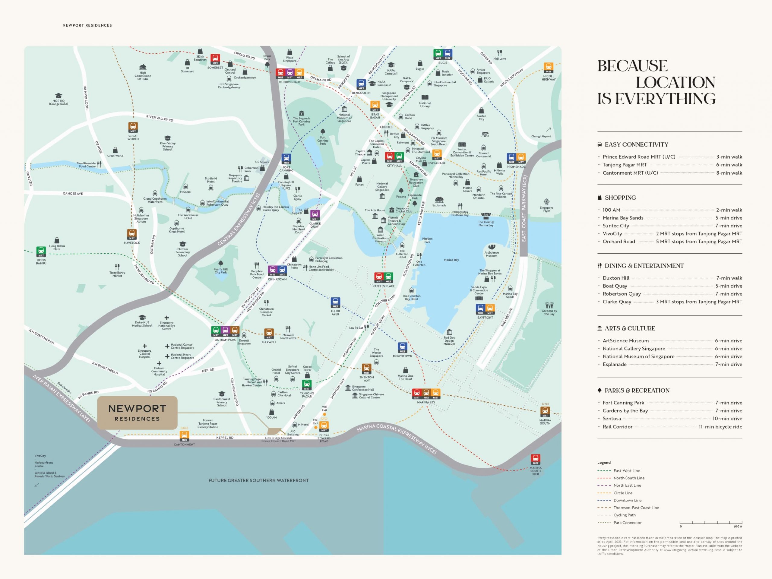 newport residences location map