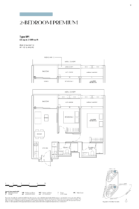 newport residences 2 bedroom premium floorplan layout