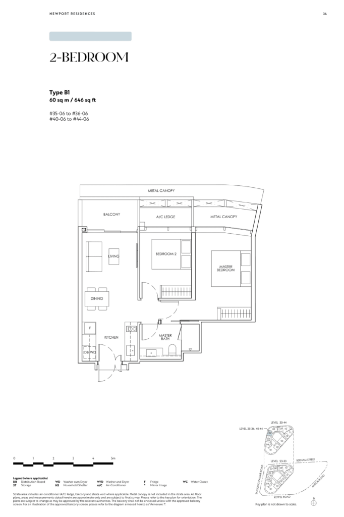 newport residences 2 bedroom floorplan layout
